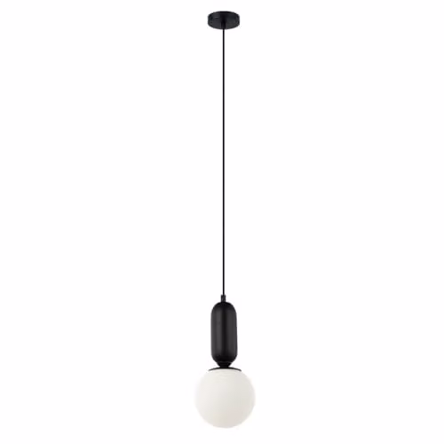 Netlighting Aldeva Modern Sphere Globe Pendant Ceiling Light in Black with E27 Socket
