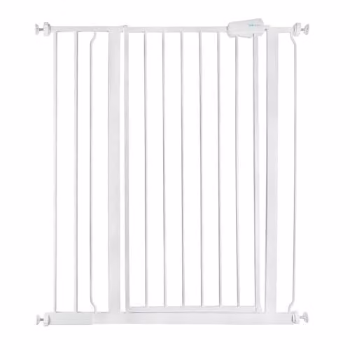 Safetots Extra Tall Metal Pressure Fit Safety Gate, White, Height: 104 cm, Width: 87.9 cm - 95.5 cm – 1