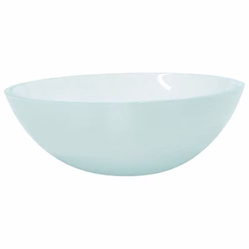 vidaXL Rectangular Glass Countertop Basin, Transparent, W: 50 cm, D: 37 cm, H: 14 cm