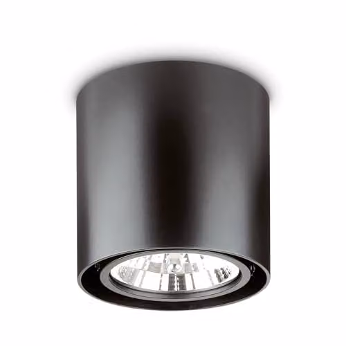 Netlighting Mood Black Surface Mounted Cylinder Ceiling Lamp with GU10 Bulb – 1