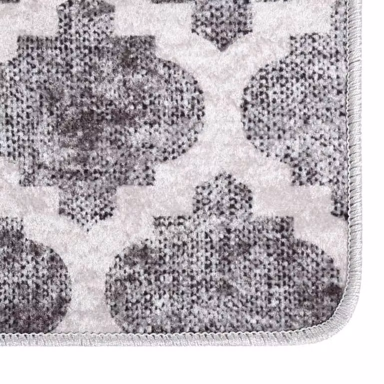 Berkfield Home Moroccan Round Washable Rug in Multicolour and Grey, Diameter: 100 cm