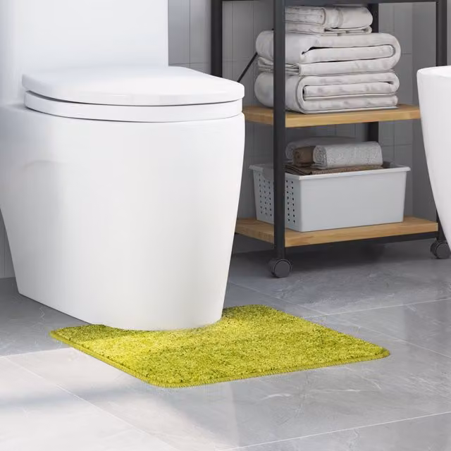 Berkfield Home U-Shaped Non-Slip Bath Mat, Green, 50 x 50 cm