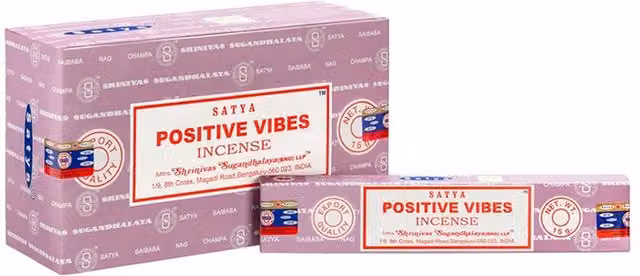 Satya Positive Vibes Incense Sticks, Set of 12 Packets, Pink