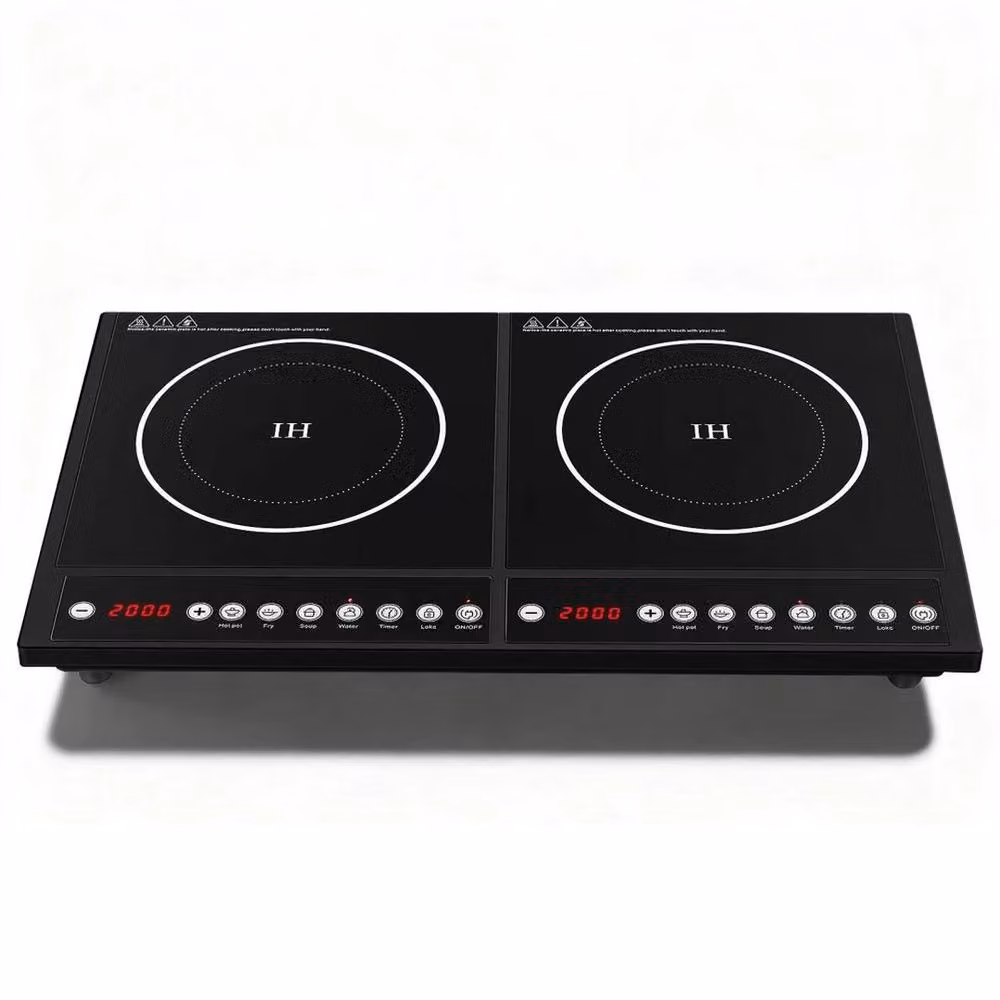 SPETLEK Twin Induction Hob Portable Digital Electric Cooker with Glass Surface in Black – 2