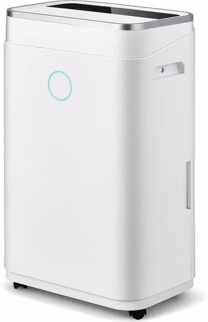 Costway White Home Dehumidifier with 24H Timer, Sleep Mode and Continuous Drain Function