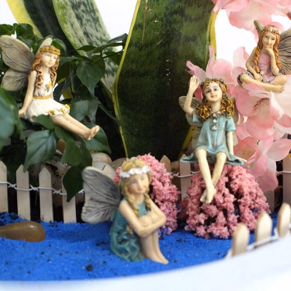KORVIXA 6-Piece Set of Multicolour Fairy Garden Miniature Figurine Accessories – 2