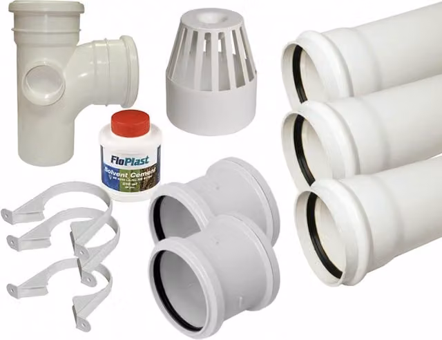 FloPlast Ring Seal Soil Stack Complete Kit, 110mm, White
