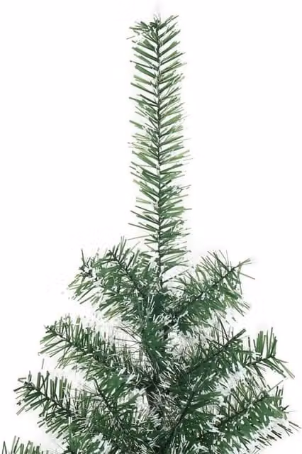 Berkfield Home Beautiful Flocked Snow Artificial Christmas Tree in Green and White, Height: 210 cm – 1