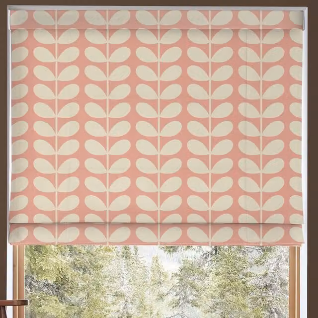 Orla Kiely Pink Solid Stem Blackout Made to Measure Roman Blind