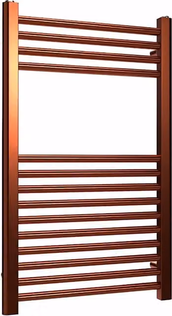Lux Heat Polished Copper Steel Wall Mounted Towel Rail