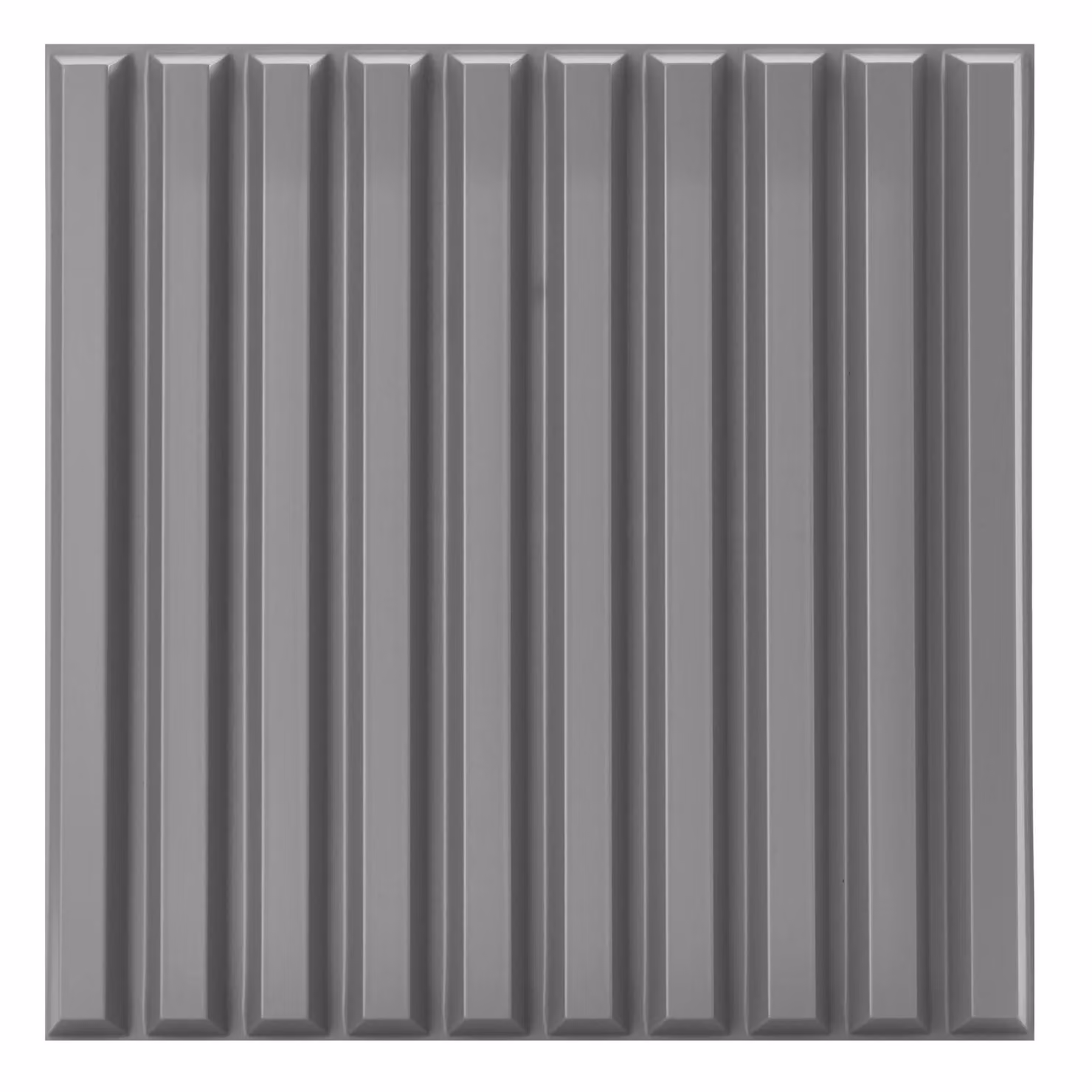 Novecrafto 3D Fluted Line PVC Wall Panels, Grey, 6 Sheets, W/D/H: 50 x 50 x 50 cm – 4