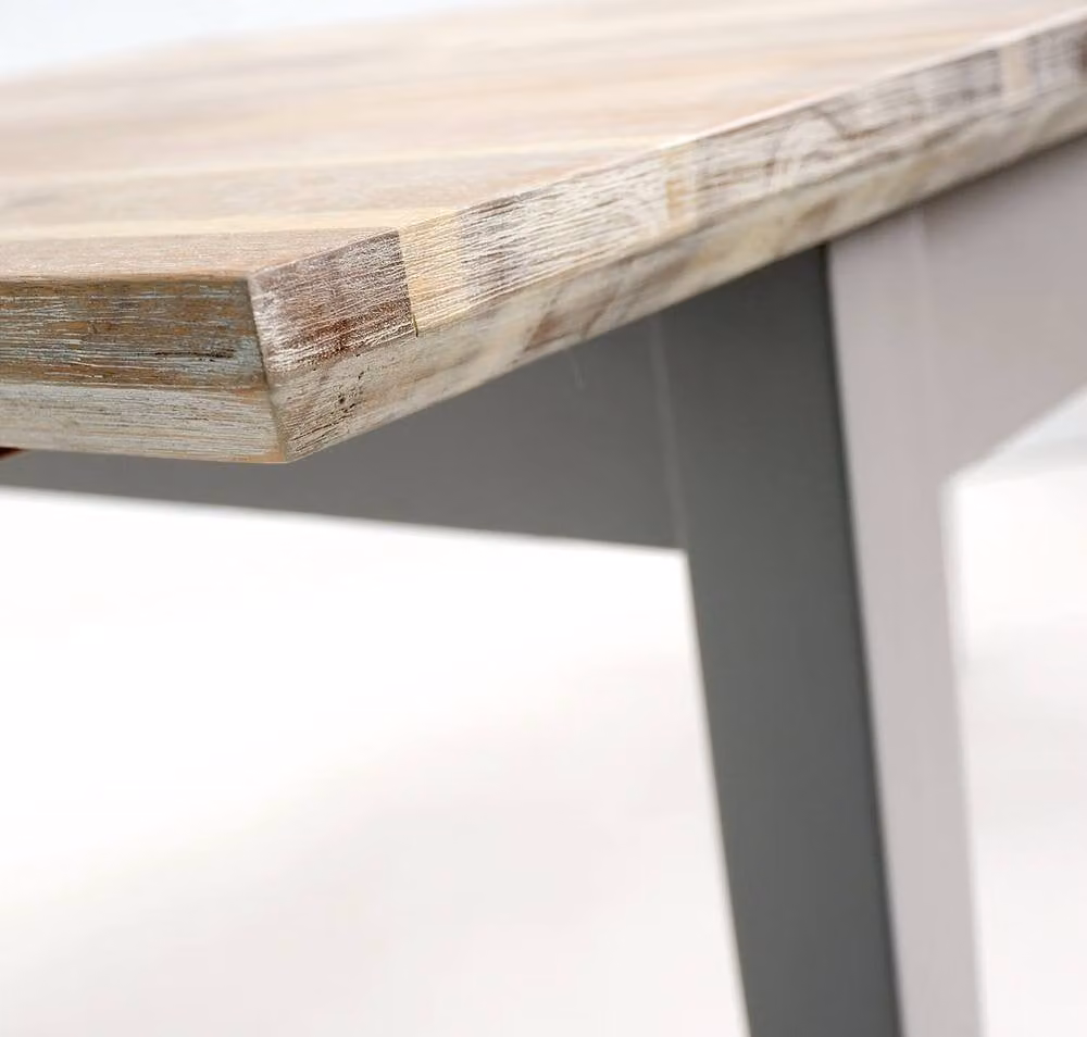Statement Furniture Florence Rectangle Extendable Kitchen Dining Table in Light Grey, W/D/H: 140 x 74 x 74 cm – 3
