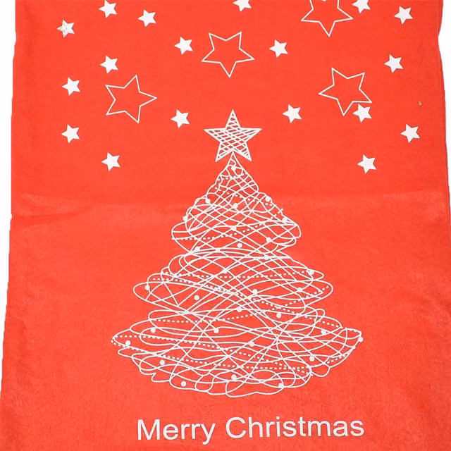 Shatchi Merry Traditional Large Santa Sack Red Felt Christmas Gift Bag W: 60 cm, H: 45 cm – 1