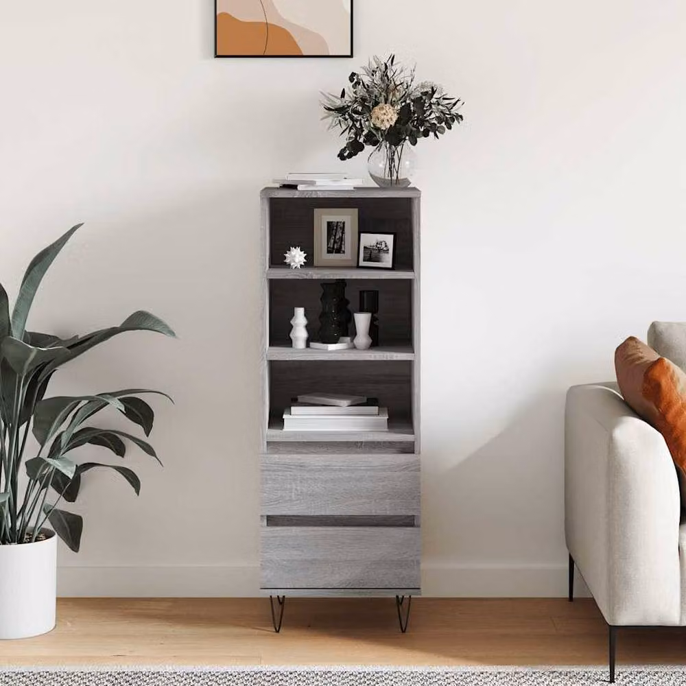 Berkfield Home Grey Sonoma Highboard W/D/H: 40 x 36 x 110 cm – 2