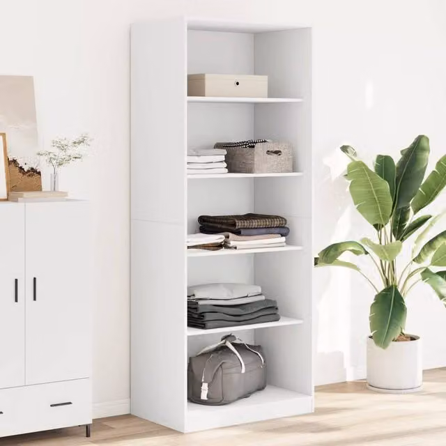 Berkfield Home White Minimalist Wardrobe, W/D/H: 80 x 50 x 200 cm