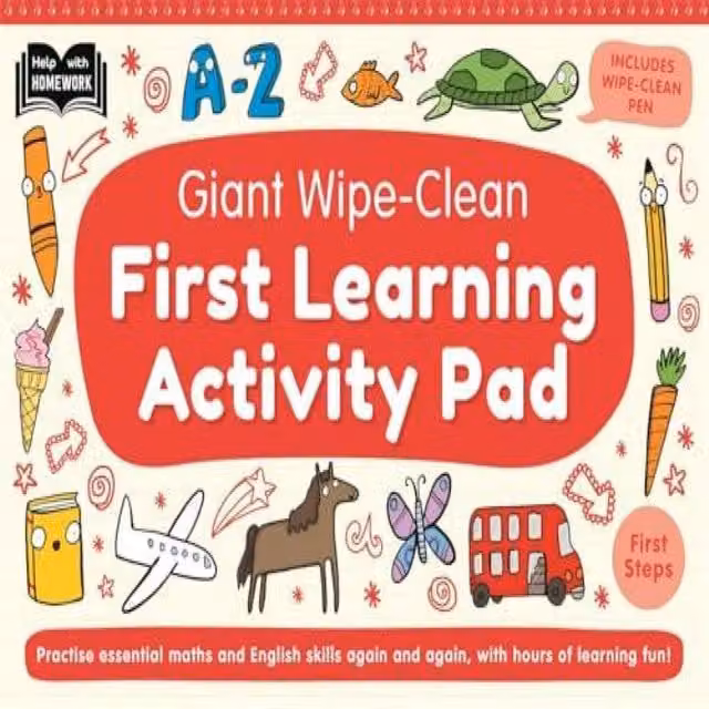 Autumn Publishing Giant Wipe-Clean First Learning Activity Pad Multicolour Paperback Book