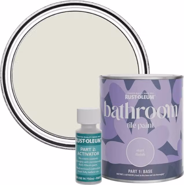 Rust-Oleum Matt Finish Bathroom Tile Paint in Beige, 0.75 l