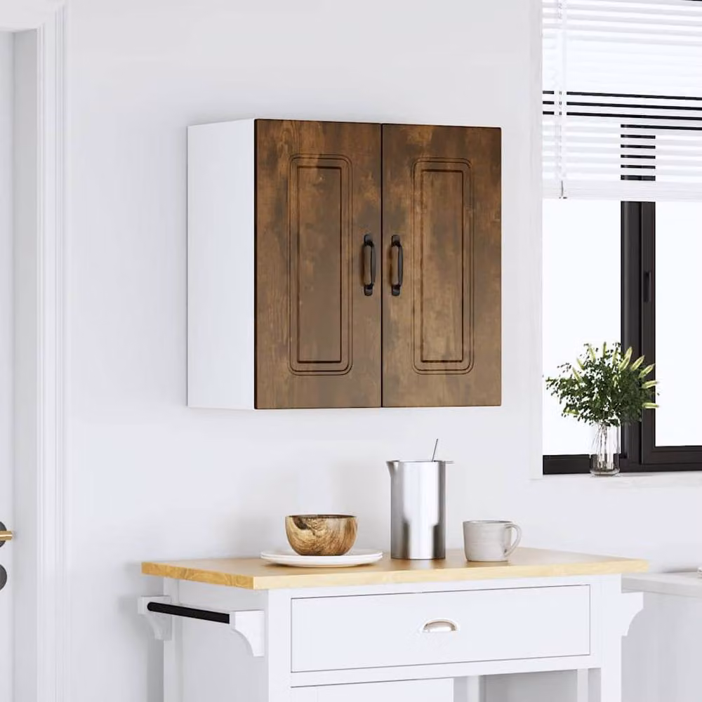 Berkfield Home Kalmar Kitchen Wall Cabinet in Smoked Oak Brown, W/D/H: 60.0 x 31.0 x 60.0 cm – 2