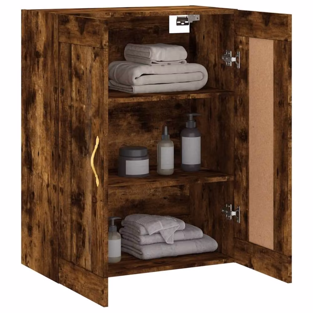Berkfield Home Wall Mounted Cabinet in Smoked Oak Brown, W/D/H: 69.5 x 34 x 90 cm – 5
