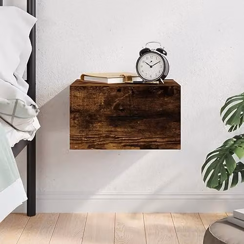 vidaXL Wall-mounted Bedside Cabinet Brown W/D/H: 35 x 35 x 20 cm – 2