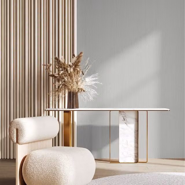 Superfresco Tactile Pinstripe Abstract Striped Wallpaper in Grey