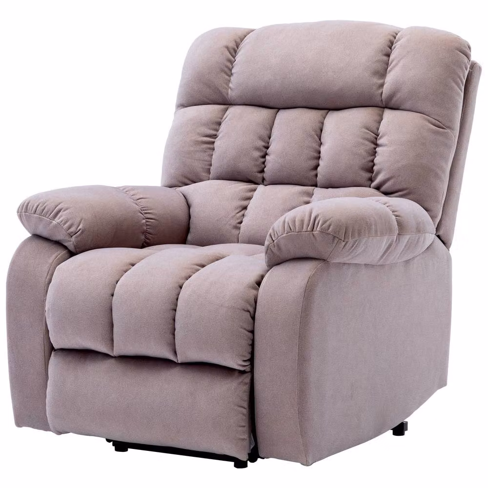 Matteo Electric Power Lift Recliner Chair in Beige Velvet Fabric – 5