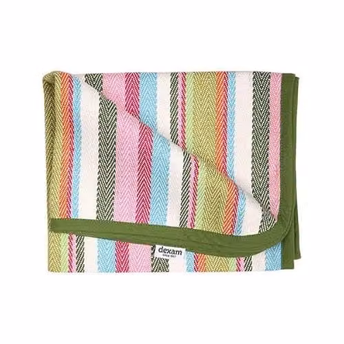 Dexam Striped Recycled Cotton Heavy Duty Oven Cloth with Hanging Loop - Green