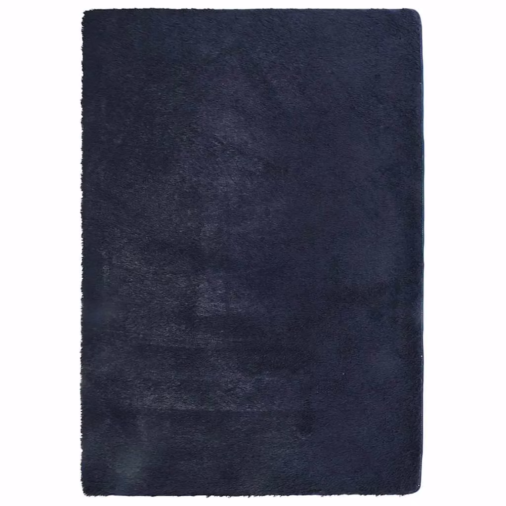 Berkfield Home NAVARRA Navy Blue Shaggy High Pile Polyester Rug, W: 240 cm, D: 340 cm – 2