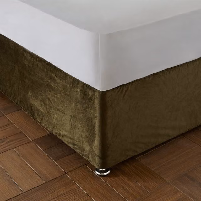 Catherine Lansfield Kingsley Matt Velvet Duvet Cover Bedding Set, Green