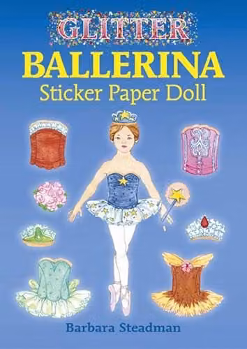 Dover Glitter Ballerina Sticker Paper Doll Multicolour Paper Activity Book – 1