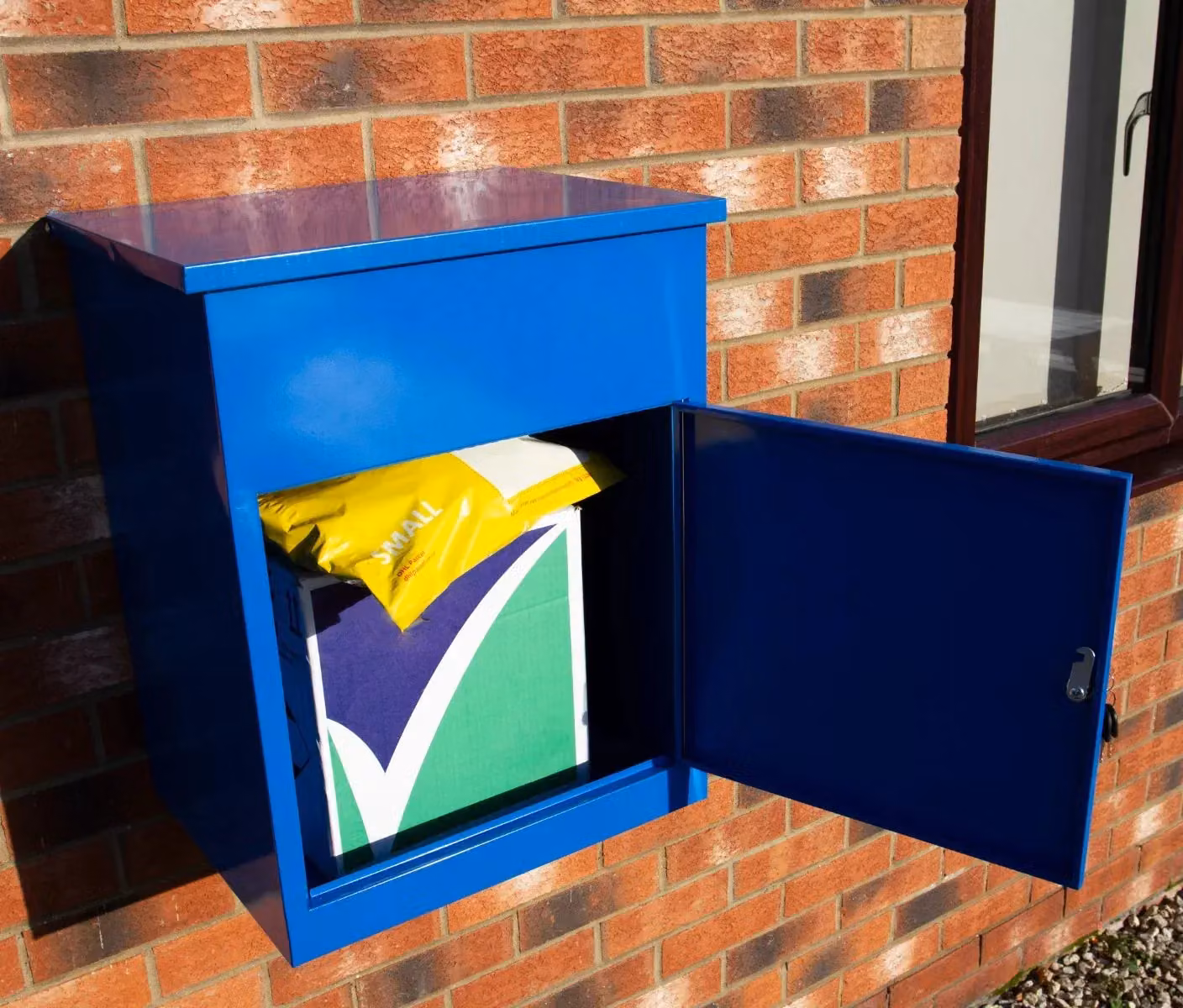 Monstershop Blue Galvanised Steel Parcel Post Box – 4
