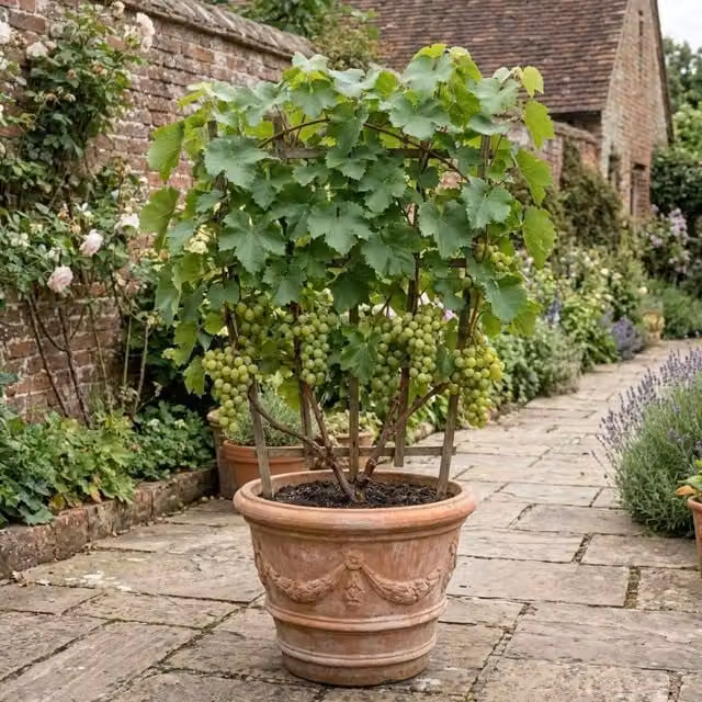 Plants By Post Vitis Superior Seedless White Grape Vine, Golden Green, 3L