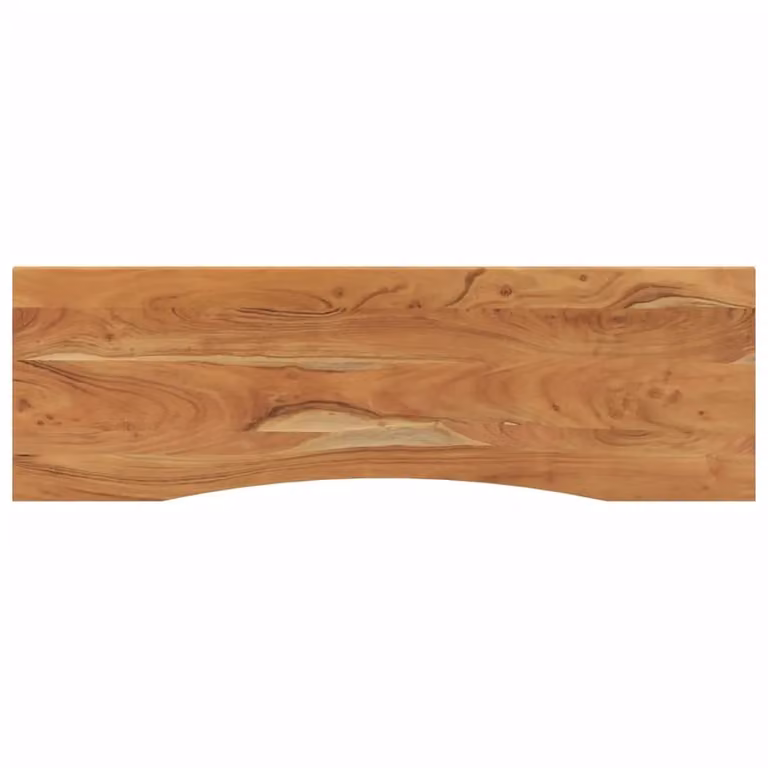 Berkfield Home Rectangular Solid Wood Acacia Desk Top in Brown, W/D/H: 140 x 50 x 2.5 cm