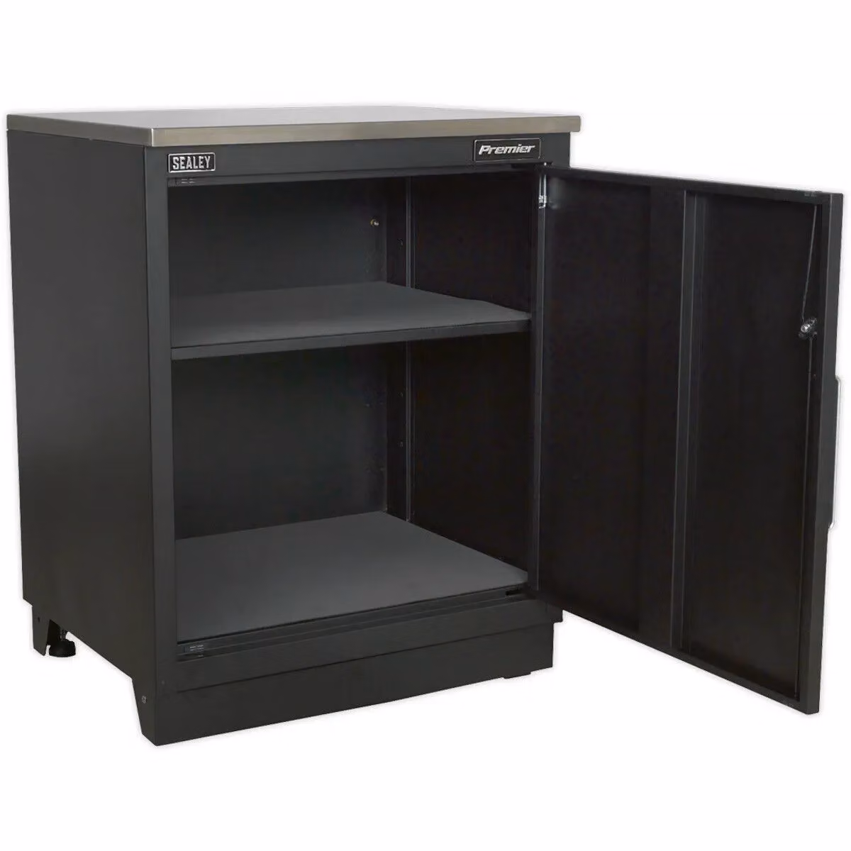 Loops Heavy Duty Modular Floor Cabinet with Lockable Hinged Door and Internal Shelves, Steel, W/D/H: 77.5 x 61.0 x 95.5 cm – 3
