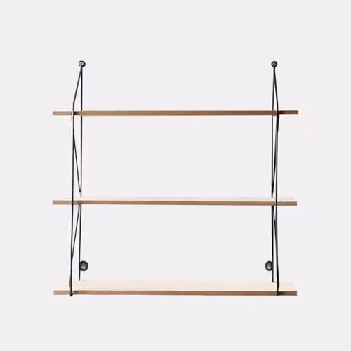 OHS 3 Tier Modern Wall Mounted Wooden Shelving Unit in Natural – 2