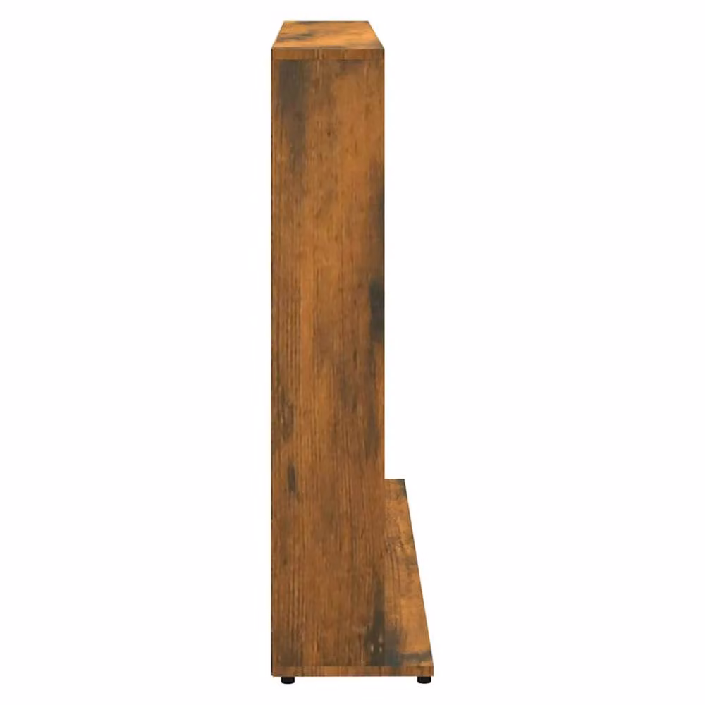 Berkfield Home Sturdy CD Cabinet in Smoked Oak Brown, W/D/H: 102 x 23 x 89.5 cm – 3
