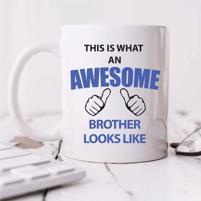 60 Second Makeover Limited This Is What An Awesome Brother Looks Like Ceramic Mug, White, 330 ml – 1
