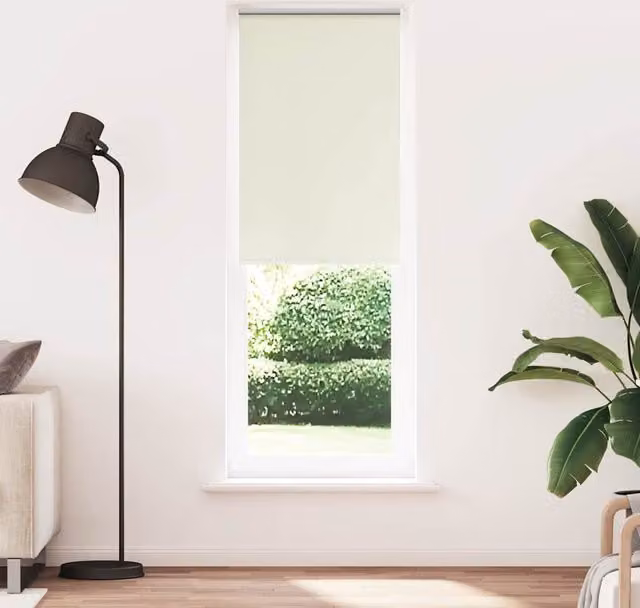 Berkfield Home Blackout Roller Blind in Off-White, Thermal Insulating Polyester, W: 75 cm, H: 230 cm
