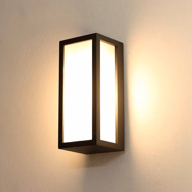 COMELY Modern Black Outdoor Wall Lantern, 18W Aluminium IP65 Waterproof Garden Light – 1