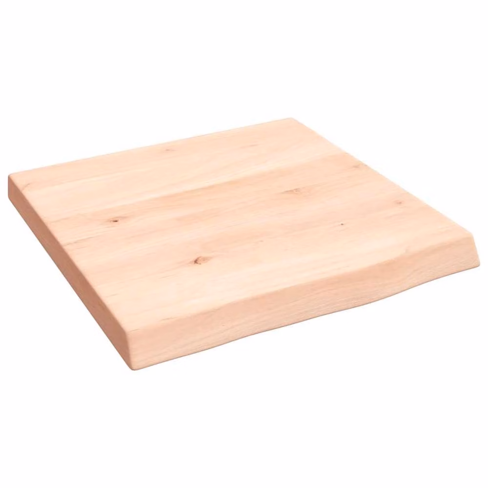 Berkfield Home Wall Mounted Shelf in Untreated Light Oak Wood, W/D/H: 40 x 40 x 2-4 cm – 2
