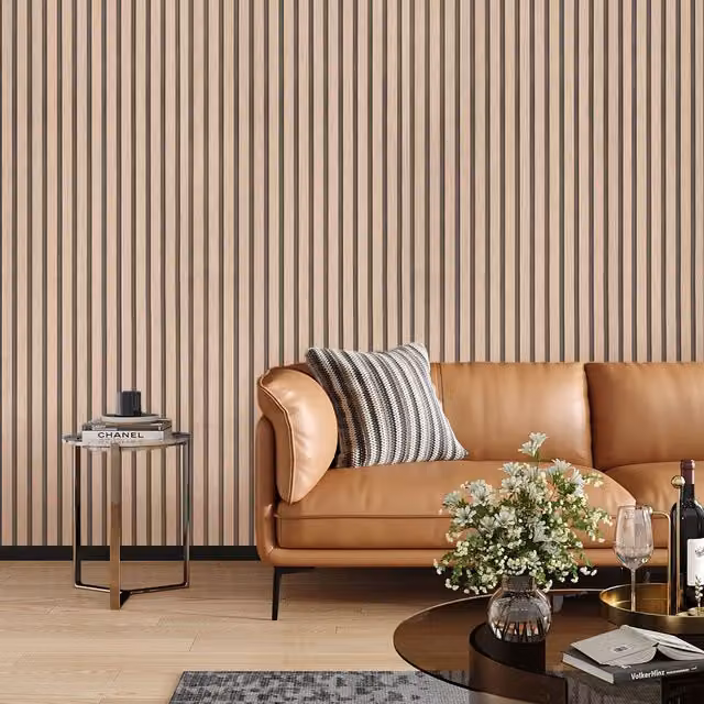 Kidkid 3D Wood Effect Textured Self Adhesive PVC Wallpaper in Yellow