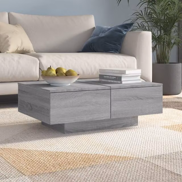 Berkfield Home Grey Sonoma Coffee Table with Lift Mechanism, W/D/H: 90 x 60 x 31 cm