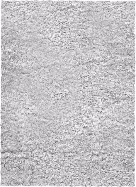 Home Republic Montana Faux Fur Rug in White and Grey, W: 80 cm, L: 150 cm