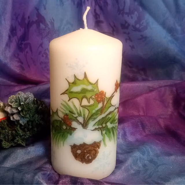 Viki Christmas Pine Cone Candle in White (Set of 4)