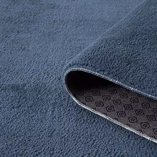 Desire Rugs Comfy Washable Low Pile Round Area Rug in Blue, Diameter: 100 cm – 3