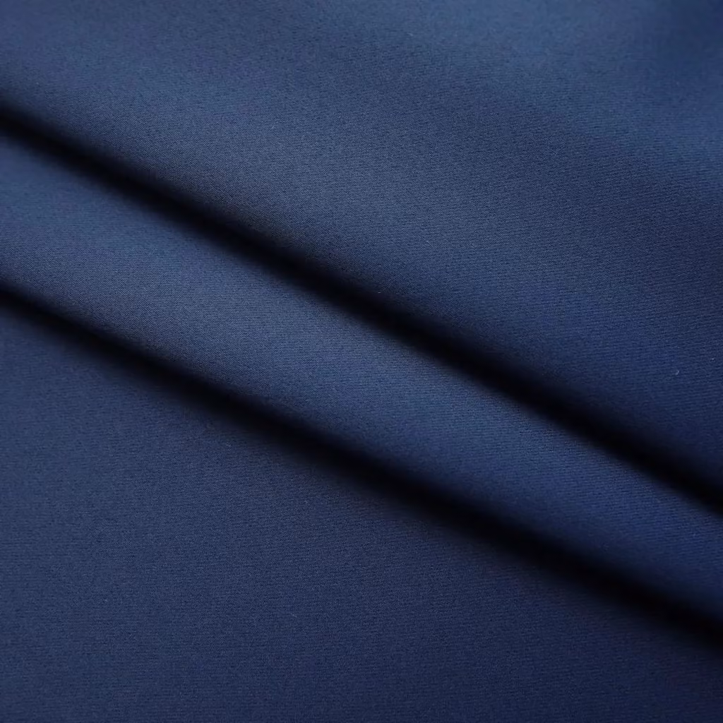Berkfield Home Blue Blackout Curtains with Hooks, 2 Pack, W: 140 cm, H: 225 cm – 3