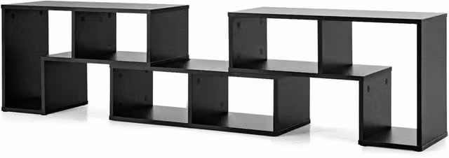 VOGREX 65-Inch Adjustable TV Stand Cabinet in Black
