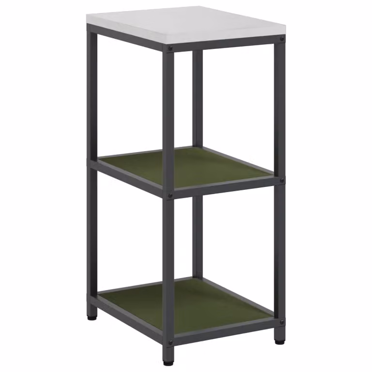 Berkfield Home Kitchen Storage Shelf in Matt Olive Green Steel