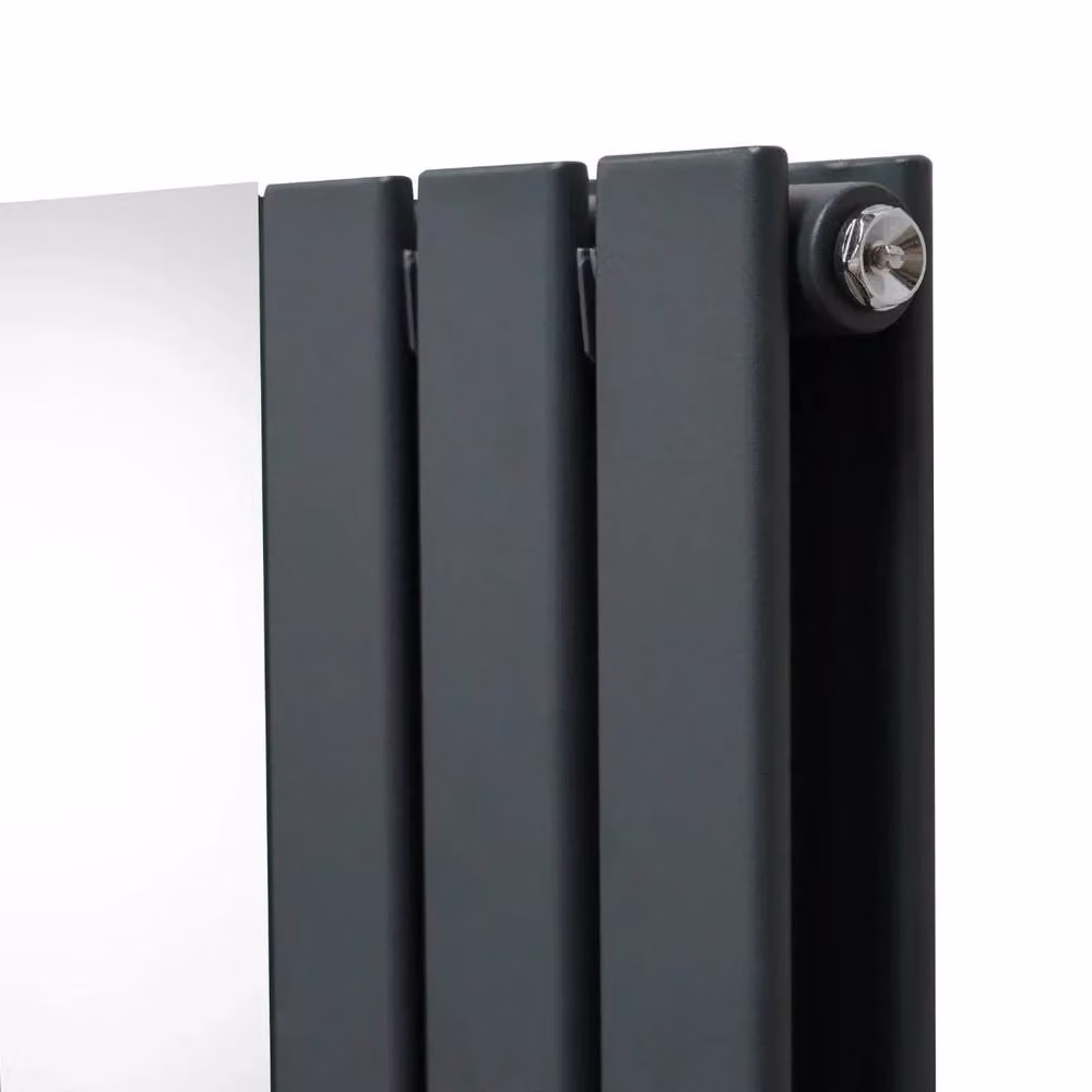 Monstershop Flat Mirror Radiator in Anthracite Grey, W/H: 180 x 56.5 cm – 7