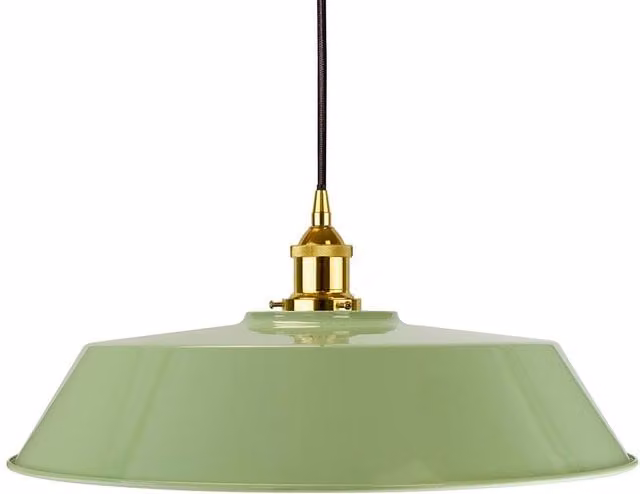 SE Home Chancery Round Pendant Light in Mint Green, Gold and Black